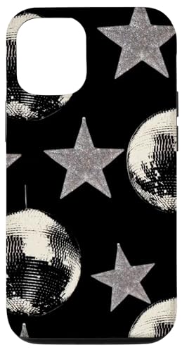 Hülle für iPhone 12/12 Pro Retro Star & Discokugel 70er 80er Jahre Ästhetik von Retro Star & Disco Ball