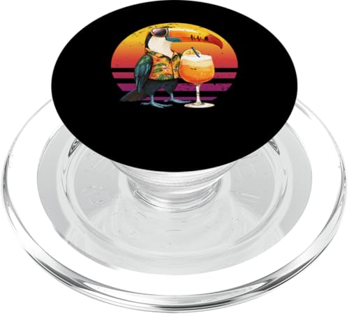 Retro Tukan Vogel mit Sonnenbrille Hawaii Sommer PopSockets PopGrip für MagSafe Retro Tukan Vogel mit Sonnenbrille Hawaii Sommer PopSockets PopGrip für MagSafe von Retro Summer Vibes Bird Hawaiian Designs