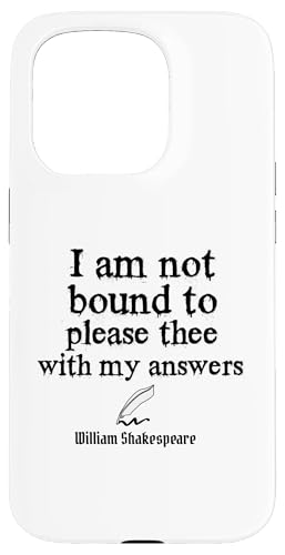 Ich bin nicht verpflichtet, dir mit meinen Antworten zu gefallen Shakespeare Hülle für iPhone 15 Pro Ich bin nicht verpflichtet, dir mit meinen Antworten zu gefallen Shakespeare Hülle für iPhone 15 Pro von Retro Sun Tees