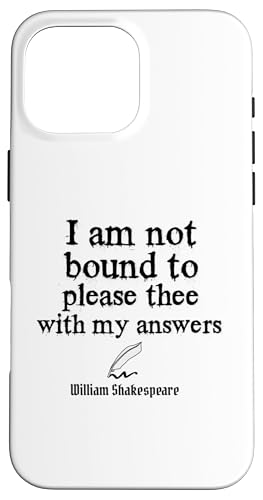 Ich bin nicht verpflichtet, dir mit meinen Antworten zu gefallen Shakespeare Hülle für iPhone 16 Pro Max Ich bin nicht verpflichtet, dir mit meinen Antworten zu gefallen Shakespeare Hülle für iPhone 16 Pro Max von Retro Sun Tees