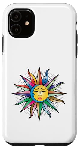 Mystic Sun & Moon Woman Mystischer ästhetischer Regenbogen Hülle für iPhone 11 von Retro Sun Tees
