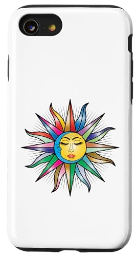 Mystic Sun & Moon Woman Mystischer ästhetischer Regenbogen Hülle für iPhone SE (2020) / 7 / 8 von Retro Sun Tees