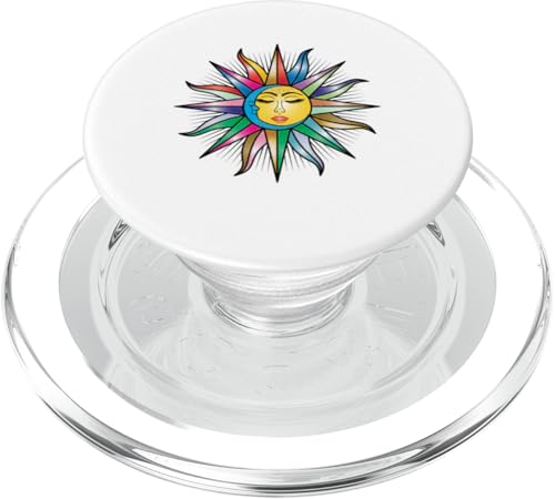 Mystic Sun & Moon Woman Mystischer ästhetischer Regenbogen PopSockets PopGrip für MagSafe Mystic Sun & Moon Woman Mystischer ästhetischer Regenbogen PopSockets PopGrip für MagSafe von Retro Sun Tees