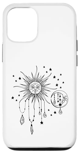 Sonne Mond Sterne Mystical Vintage Himmlisch Boho Stil Hülle für iPhone 12/12 Pro Sonne Mond Sterne Mystical Vintage Himmlisch Boho Stil Hülle für iPhone 12/12 Pro von Retro Sun Tees