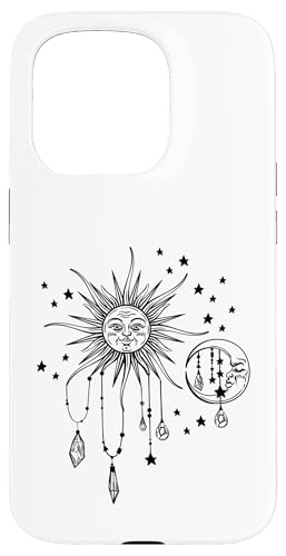 Sonne Mond Sterne Mystical Vintage Himmlisch Boho Stil Hülle für iPhone 15 Pro Sonne Mond Sterne Mystical Vintage Himmlisch Boho Stil Hülle für iPhone 15 Pro von Retro Sun Tees