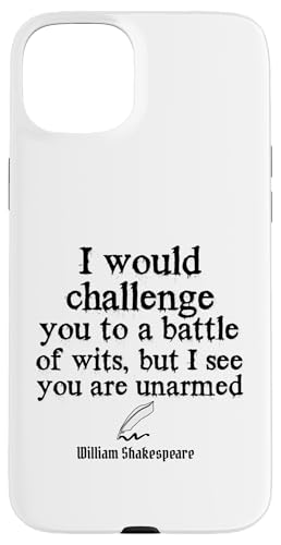 William Shakespeare Zitat Englische Literatur Battle of Wits Hülle für iPhone 15 Plus von Retro Sun Tees