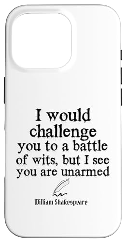 William Shakespeare Zitat Englische Literatur Battle of Wits Hülle für iPhone 16 Pro William Shakespeare Zitat Englische Literatur Battle of Wits Hülle für iPhone 16 Pro von Retro Sun Tees