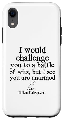 William Shakespeare Zitat Englische Literatur Battle of Wits Hülle für iPhone XR William Shakespeare Zitat Englische Literatur Battle of Wits Hülle für iPhone XR von Retro Sun Tees