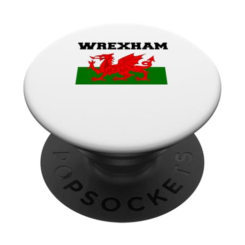 Wrexham Town walisische Flagge Walisischer Drache PopSockets Klebender PopGrip von Retro Sun Tees