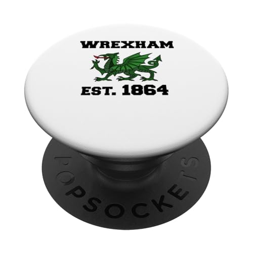 Wrexham Wales Flagge, walisisches Drachen-Team, 1864 PopSockets Klebender PopGrip von Retro Sun Tees