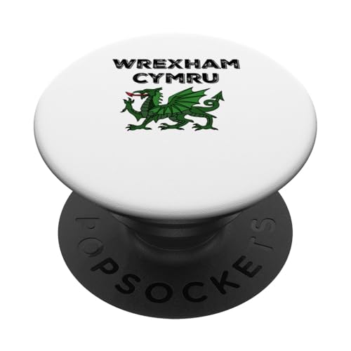 Wrexham Wales Flagge Walisischer Drache Cymru PopSockets Klebender PopGrip von Retro Sun Tees