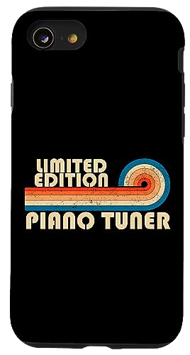 PIANO TUNER Funny Job Title Profession Birthday Worker Hülle für iPhone SE (2020) / 7 / 8 von Retro Vintage Work Birthday