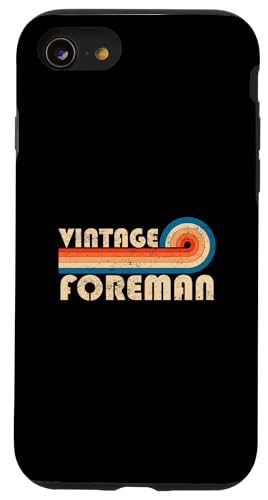 Vintage Foreman Job Title Birthday Idea Hülle für iPhone SE (2020) / 7 / 8 von Retro Vintage Work Birthday