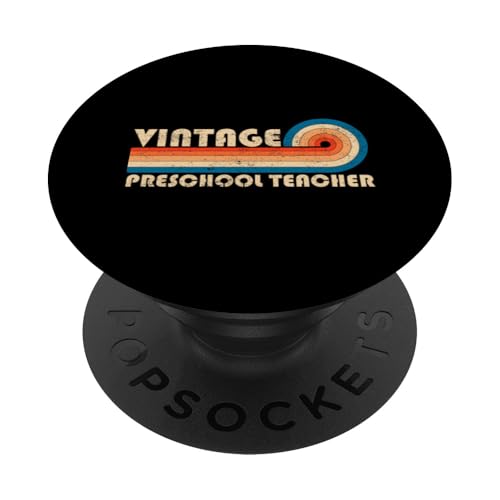 Vintage Preschool Teacher Job Title Birthday Idea PopSockets Klebender PopGrip Vintage Preschool Teacher Job Title Birthday Idea PopSockets Klebender PopGrip von Retro Vintage Work Birthday