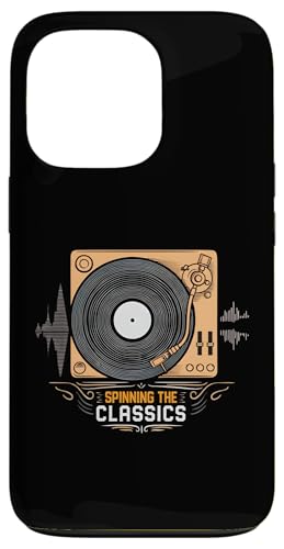 Spinning The Classics Turntable Vinyl Record Hülle für iPhone 13 Pro von Retro Vinyl Record Player Designs
