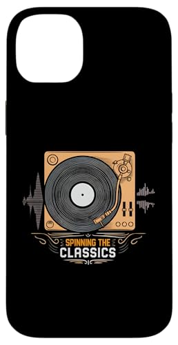 Spinning The Classics Turntable Vinyl Record Hülle für iPhone 14 Plus von Retro Vinyl Record Player Designs