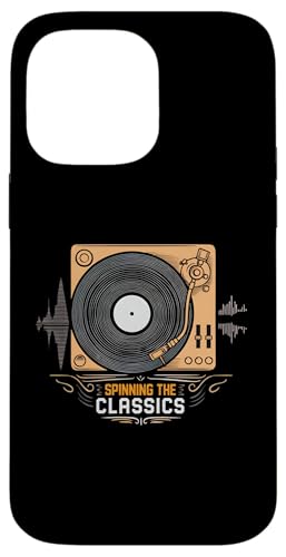 Spinning The Classics Turntable Vinyl Record Hülle für iPhone 14 Pro Max von Retro Vinyl Record Player Designs
