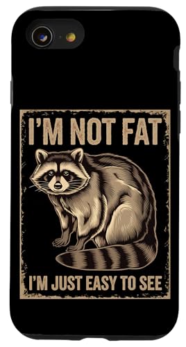Lustiger Waschbär Mollig Tier Humor Gemütlich Faul Hülle für iPhone SE (2020) / 7 / 8 von Retro Waschbär Tierliebhaber Humor Geschenk