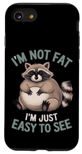 Lustiger Waschbär Mollig Tier Humor Gemütlich Faul Hülle für iPhone SE (2020) / 7 / 8 von Retro Waschbär Tierliebhaber Humor Geschenk