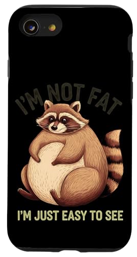 Lustiger Waschbär Mollig Tier Humor Gemütlich Faul Hülle für iPhone SE (2020) / 7 / 8 von Retro Waschbär Tierliebhaber Humor Geschenk
