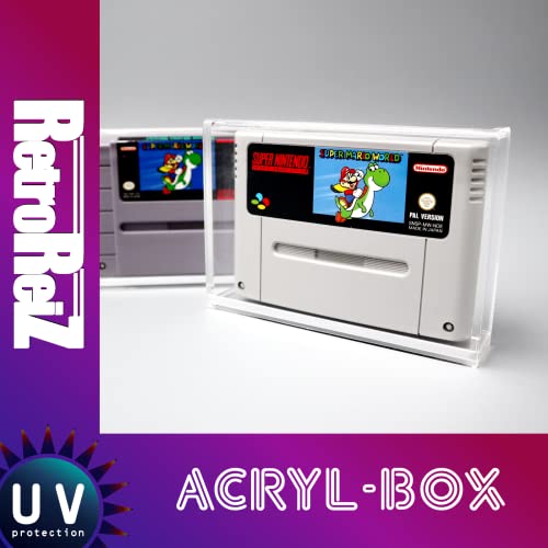 RetroReiZ Acryl UV Schutz Box / Case für Super Nintendo Spiele Modul SNES PAL NTSC 1 Stück von RetroReiZ