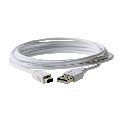 3 Meter USB Aufladen Kabel für Nintendo Wii U - Weiss von Retrogame