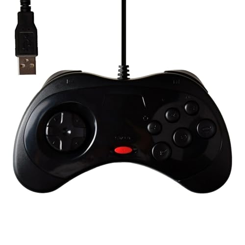Retrogame Saturn-Style USB Controller für PC Windows, Kabelgebunden, Retro-Emulator-kompatibel Retrogame Saturn-Style USB Controller für PC Windows, Kabelgebunden, Retro-Emulator-kompatibel von Retrogame