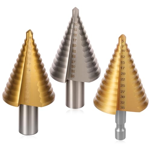 3pcs Stufenbohrer Lagerstahl Stahlstufe Bohrbit Genau von Retrok