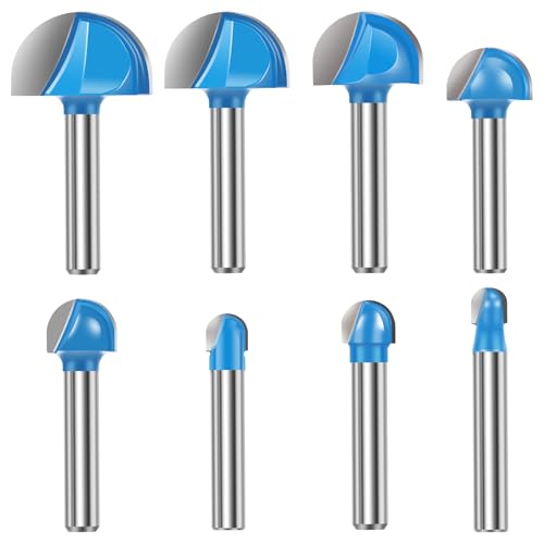8pcs Hartmetall Hohlkehlfräser Oberfräser 1/4 Zoll Shank Core Box Router Bit Set Carbid Round Nase Router Bits Holzbearbeitungsmahlen Cutter für Holz 8pcs Hartmetall Hohlkehlfräser Oberfräser 1/4 Zoll Shank Core Box Router Bit Set Carbid Round Nase Router Bits Holzbearbeitungsmahlen Cutter für Holz von Retrok