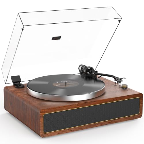 Plattenspieler mit Eingebauten Lautsprechern, All-in-One Vinyl-Schallplattenspieler Unterstützt Bluetooth-Wiedergabe, Auto-Stopp, 33 und 45 U/min Geschwindigkeit, RCA-Line-Ausgang, AUX-Eingang Plattenspieler mit Eingebauten Lautsprechern, All-in-One Vinyl-Schallplattenspieler Unterstützt Bluetooth-Wiedergabe, Auto-Stopp, 33 und 45 U/min Geschwindigkeit, RCA-Line-Ausgang, AUX-Eingang von Retrolife
