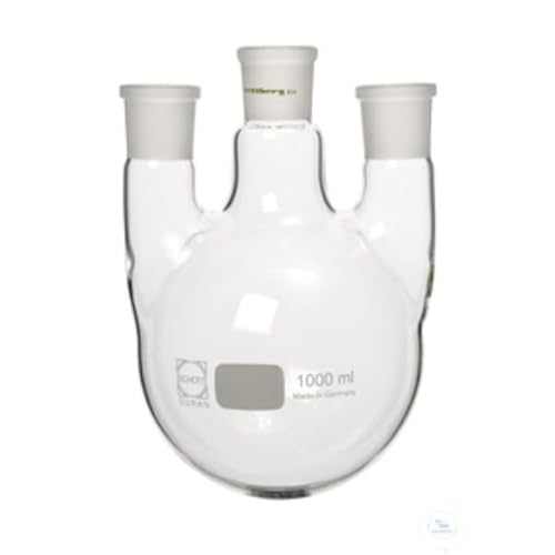 Rettberg® 3-Halskolben 250 ml, MH Hülse NS 14,5/23, 2x SH Hülse NS 14,5/23 (gerade) von Rettberg
