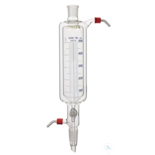 Rettberg® Tropftrichter, temperierbar, 500 ml, Hülse/Kern NS 29/32, Glashahn 4 mm von Rettberg