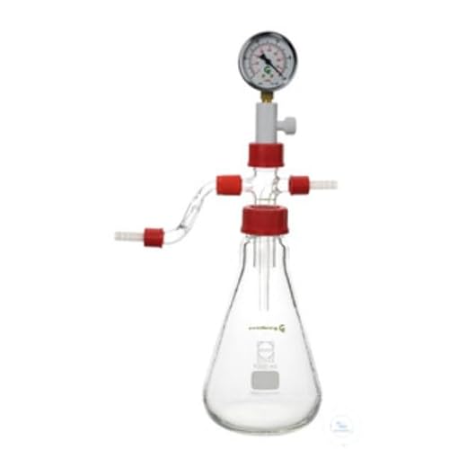 Rettberg® Woulff'sche Flasche, 5000 ml, GL 45, mit Rückschlagventil, Kunststoffüberzug von Rettberg