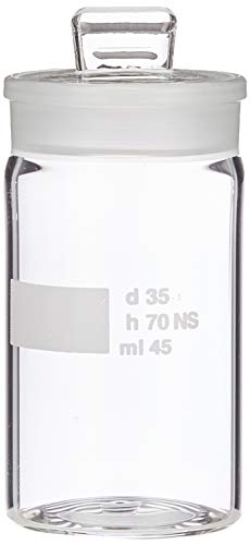 Rettberg 114217035 Wägeglas/SBW-Glas mit NS-Stopfen, 70 mm x 35 mm, Hohe Form von Rettberg