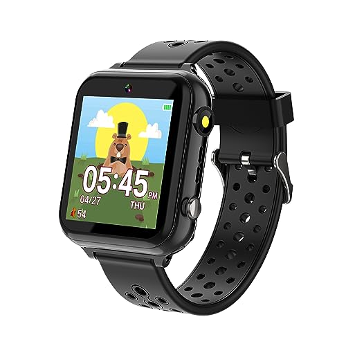 Retysaz Kinder Smart Watch 24 Spiel 10-Geschichten Smart Watch für Kinder Schrittzähler Telefon Smartwatches für Kinder Große Geschenke für Mädchen Jungen (Schwarz-M1)… von Retysaz
