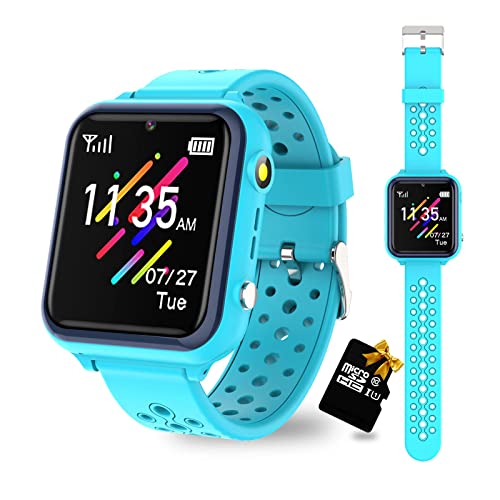 Retysaz Smartwatch für Kinder, 16 Spiele, Telefon, tolles Geschenk für Mädchen und Jungen, elektronisches Lernspielzeug (blau) von Retysaz