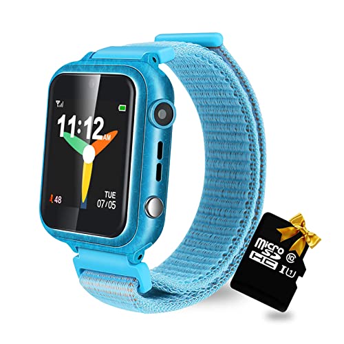 Retysaz Smartwatch für Kinder, 24 Spiele, Smartwatch für Kinder, Schrittzähler, Telefon, tolles Geschenk für Mädchen und Jungen, elektronisches Lernspielzeug (metallischblau) von Retysaz