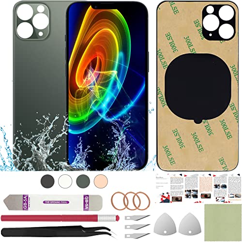ReuWeu Back Cover Ersatz Kompatibel mit iPhone 11 Pro 5,8 Zoll + Professional Tools (Matt Mitternachtsgrün) von ReuWeu