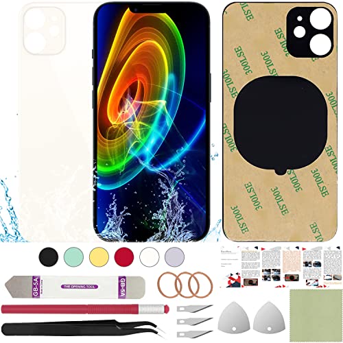 ReuWeu Back Cover Glas Ersatz Kompatibel mit iPhone 11 6,1 Zoll + Professional Tools (Weiß) von ReuWeu