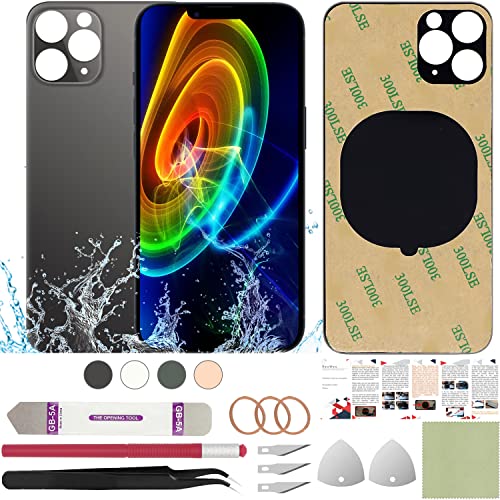 ReuWeu Back Cover Glas Ersatz Kompatibel mit iPhone 11 Pro Max 6,5 Zoll + Professional Tools (Matt Space Gray) von ReuWeu