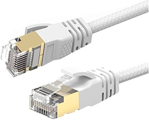 Reulin 15M Cat 7A Ultra Dünn - Gigabit Ethernet Kabel Netzwerkkabel Geschwindigkeit bis zu 40Gbs-1000 MHz Kompatibel mit Cat5 Cat5e Cat6 Cat6a Cat7 Cat7A+ Für Switch Modem Router Schnelle Netzwerke von Reulin