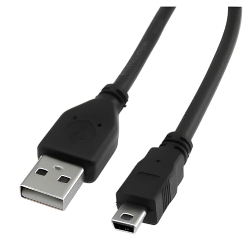 Reulin 1m langes Hochgeschwindigkeits-USB 2.0 Typ A zu Mini-B Kabel, Mini-Schwarz-Kabel - 1 Meter Reulin 1m langes Hochgeschwindigkeits-USB 2.0 Typ A zu Mini-B Kabel, Mini-Schwarz-Kabel - 1 Meter von Reulin