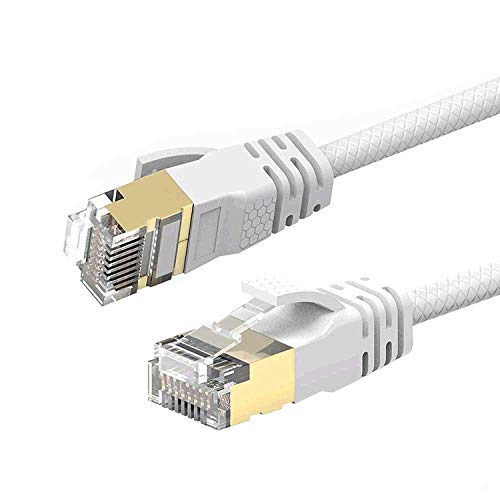 Reulin 2.5M Cat 7A Ultra Dünn - Gigabit Ethernet Kabel Netzwerkkabel Geschwindigkeit bis zu 40Gbs/1000 MHz Kompatibel mit Cat5 Cat5e Cat6 Cat6a Cat7 Cat7A+ Für Switch Modem Router Schnelle Netzwerke von Reulin