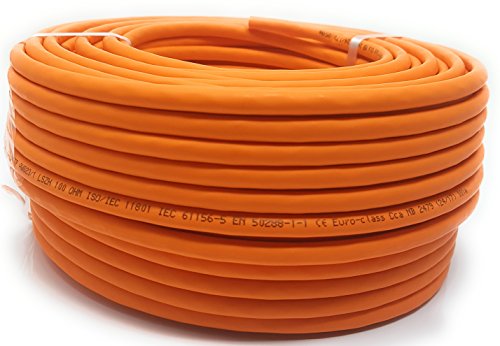 Reulin Cat 7 Verlegekabel Gigabit Netzwerkkabel S/FTP PIMF 1000 MHz Cat7 4x2xAWG23 LSZH Verkabelung Ethernet LAN Kabel CAT7 Orange (50M) von Reulin
