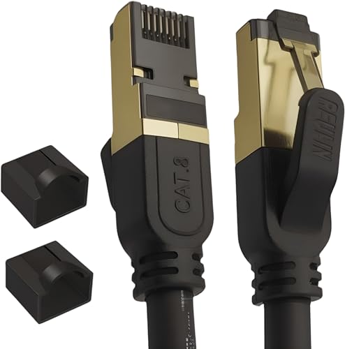Reulin Ethernet Kabel 1.5M - Plug & Play Cat8 LAN Kabel TP 40G RJ45 Netzwerkkabel So verbinden Sie den Modem Router Hub mit Smart Tv, Ethernet Splitter, Gigabit Switch, Gaming Für Zuhause/Büro (1.5M) von Reulin