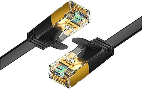 Reulin Ethernet Kabel 10M Cat.7 Flach LAN Kabel, 10G für WiFi Extender, Modem Router, Internet Booster, Netzwerk Switch, RJ45 Stecker Adapter, Ethernet Splitter, Laptop, Computer von Reulin
