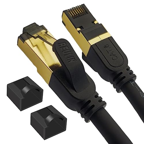 Reulin Ethernet Kabel 2M - Plug & Play Cat8 LAN Kabel TP 40G RJ45 Netzwerkkabel So verbinden Sie den Modem Router Hub mit Smart Tv, Ethernet Splitter, Gigabit Switch, Gaming Für Zuhause/Büro (2M) von Reulin