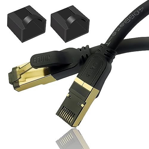 Reulin Plug & Play - Ethernet 14M Cat8 LAN Kabel TP 40G RJ45 Netzwerkkabel 14M kompatibel mit WLAN Modem Router Hub Smart TV Splitter Gigabit Switch Spielkonsole 14 Meter Reulin Plug & Play - Ethernet 14M Cat8 LAN Kabel TP 40G RJ45 Netzwerkkabel 14M kompatibel mit WLAN Modem Router Hub Smart TV Splitter Gigabit Switch Spielkonsole 14 Meter von Reulin