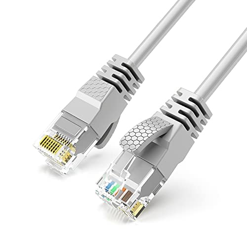 Reulin Ultradünnes Ethernet Kabel, Hochgeschwindigkeits Internet Draht, Cat6 Lan Kabel, 1-GHz Gigabit RJ45 Netzwerkkabel, Patchkabel für Smart TV Computer Laptop Android TV Box PS5 Xbox (1M, Grau) von Reulin