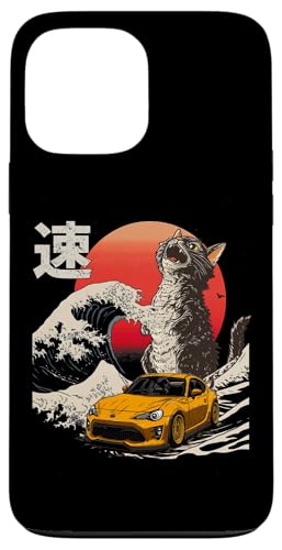 86 Auto Catzilla Great Wave of Kanagawa Jdm Katzenliebhaber Hülle für iPhone 13 Pro Max von Rev Oni JDM Car Art